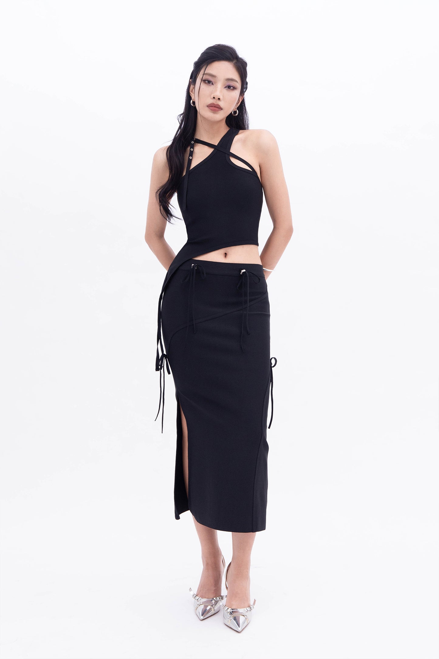 BEA RIBBON SKIRT (BLACK)