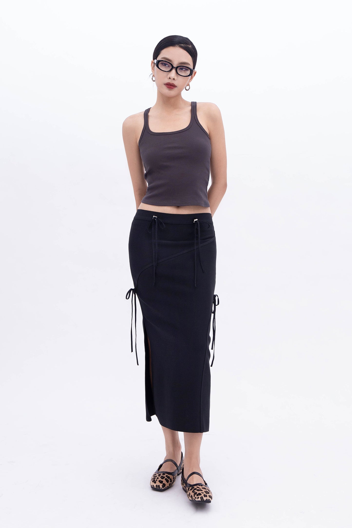 BEA RIBBON SKIRT (BLACK)